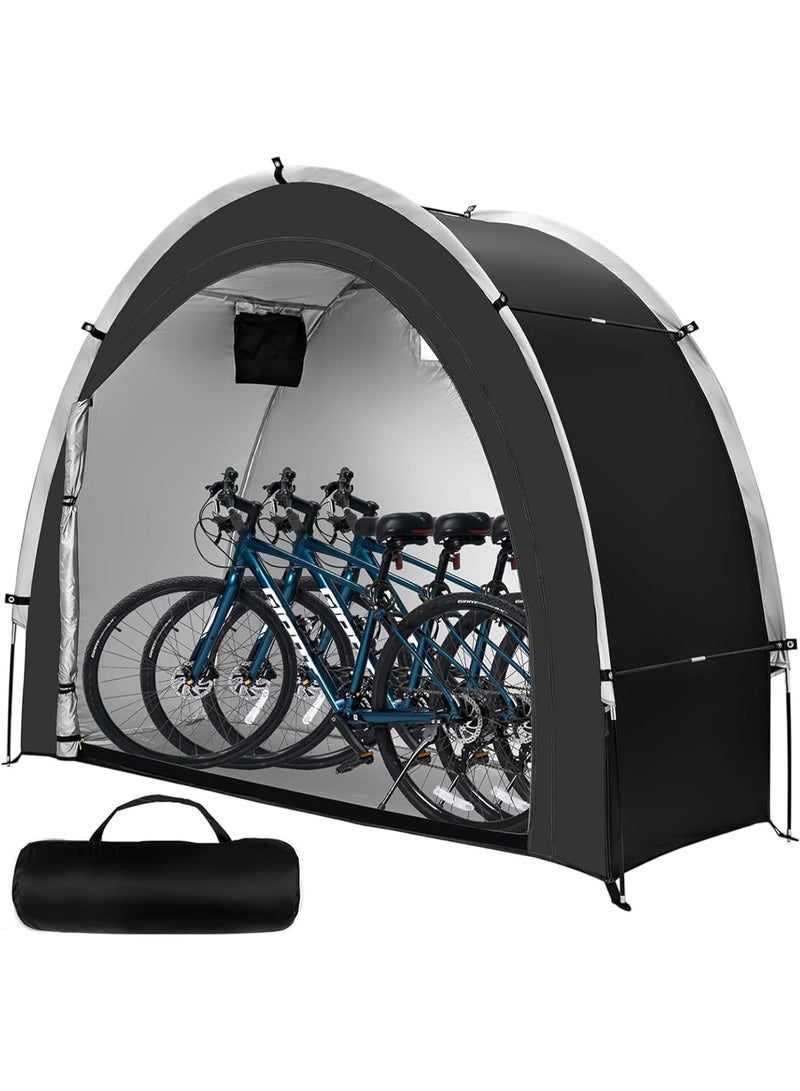 JOUDIYA Bike Storage Shed Tent, Bicycle Storage Cover for 2/3 Bikes, Waterproof Portable Bicycle Storage Sheds, Outdoor Sheds Shelter for Motorcycle, Garden Tools, Lawn Mower, 210 * 80 * 170Cm - Image 1